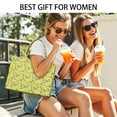 thumbnail image 5 of Large Capacity Tote Bag,Yellow Lemon Fruit Slices LightGreen Pattern Handbag Fashion Luxury Tote Bag,15.7"x13"x 5.1" Inches,Laptop Compatible, 5 of 6