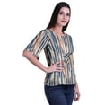 thumbnail image 3 of Moomaya Haut Col Rond Imprimé pour Femme Blouse à Manches Courtes Tunique Formelle, 3 of 5