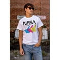 thumbnail image 4 of Retro NASA Worm Logo Space Shuttle Unisex Plus Size Graphic Tee Brisco Brands 2X, 4 of 5