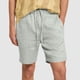 thumbnail image 2 of Pantalones de Hombre Elástico Cintura Músculo Casual Imitación Algodón Lino Textura Atado Cinco Cuartos de Pantalones Cortos, 2 of 8
