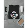 thumbnail image 3 of Smartprints Mens Graphic Tee - All Seeing Eye With Nova Galaxy - Regular Fit 100% Cotton, 3 of 4