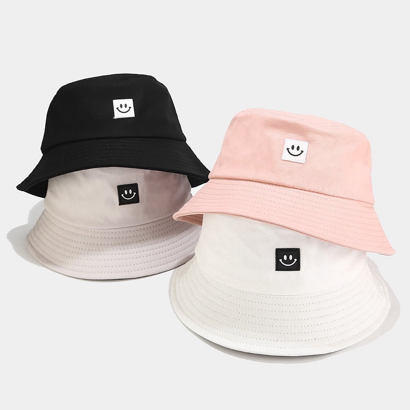 Women Hat Fisherman Hat Smiley Face 