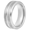 Men's Tungsten 8MM Grooved Comfort Fit Wedding Band by Brilliance Fine Jewelry - Mens Ring