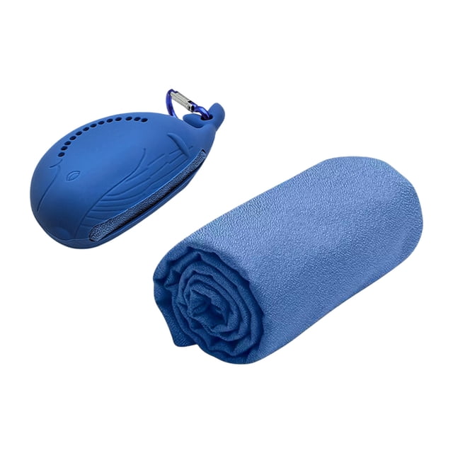 Toalla deportiva de microfibra que absorbe el sudor, toalla de gimnasio de secado rápido, toalla fresca portátil para viajes, playa, camping y fitness. Compacta con asa para colgar y estuche de
