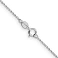 thumbnail image 4 of Auriga Fine Jewelry 925 Sterling Silver Rhodium-plated 1mm 8 Sided Diamond Cut Cable Chain Necklace 22inch for Women, 4 of 4