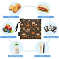 thumbnail image 5 of 3 Size Reusable Food Storage Bags Set Airtight Zipper Closure Lunch Snacks Travel Organizer Cute Foxes in Cute Costumes, 5 of 8