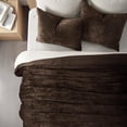 thumbnail image 2 of EVERGRACE Velvet Quilt Set California King 118'' x 106'', Luxurious Soft Striped Channel Bedding Set, Lightweight Velvet Comforter for All Season, Oversized Bedspread Coverlet with 2 Shams, 2 of 8