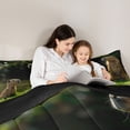 thumbnail image 4 of Erosebridal Animal Capybaras Full Size Comforter Sets 3 Pieces For Teens,Brown Green Bedding Sets,Black Reversible, 4 of 7