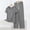 White plus size two piece set a1, variant on Cagogo Women Plus Size 2 Piece Casual Set Striped Round Neck Short Sleeve Tshirt Wide Leg Pants Matching Lounge Outfits Summer Cruise Airport Travel Clothes, Khaki 5XL