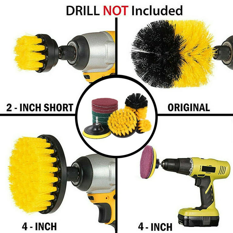 Willstar 10Pcs/Set Tile Grout Power Scrubber Cleaning Drill Brush Kit Scrub Tub Cleaner Tools, Size: 1 Piece, Other