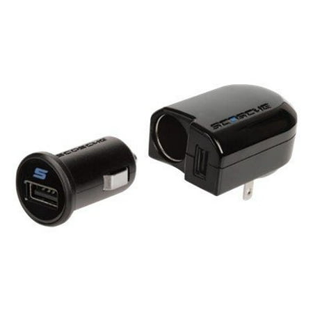 Scosche powerFUZE - Power adapter kit - (AC power adapter, car power adapter) - 500 mA