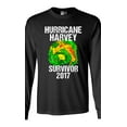 thumbnail image 1 of Long Sleeve Adult T-Shirt Hurricane Harvey Storm Survivor Houston Texas 2017 DT, 1 of 2