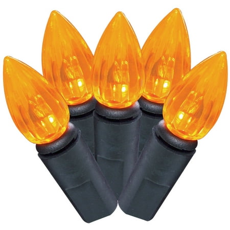 Halloween LED Vertical Cut C3 Lights, Orange, 50pk - Walmart.com