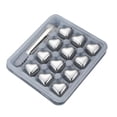 thumbnail image 1 of pdqouc Moules à Glaçons Réutilisables en Forme de Cœur en Acier Inoxydable Ensemble Cadeau pour Hommes et Femmes Parfaits pour Boissons Glaçons Uniques Cadeau, 1 of 3