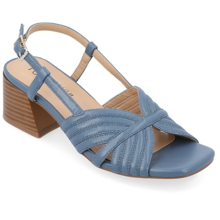 

Journee Collection Womens Kirsi Sling Back Stacked Heel Open Toe Sandals