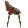 thumbnail image 3 of Contemporary Home Living Set of 2 Gray and Walnut Brown Fabrizzi Dining/Accent Chair 32.25”, 3 of 5