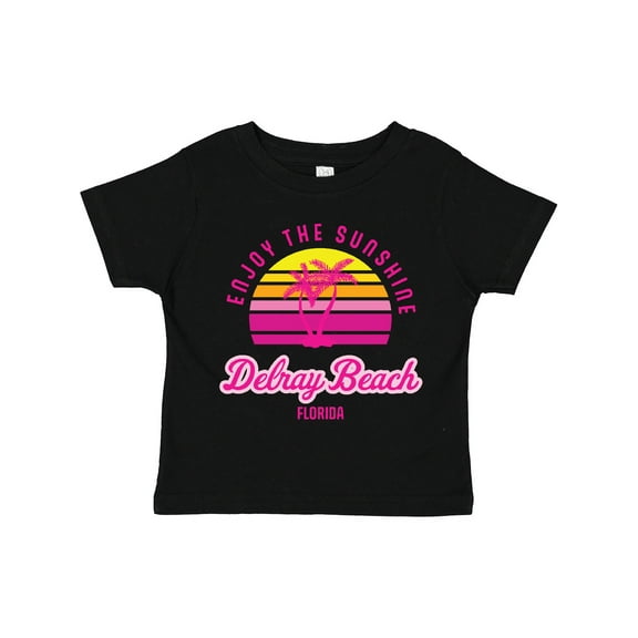 Inktastic Summer Enjoy the Sunshine Delray Beach Florida in Pink Boys or Girls Toddler T-Shirt