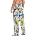 thumbnail image 6 of FREEAMG Colorful Butterflies Pajama Pants for Men, Men's Separate Bottoms, Pure Cotton Comfortable Lounge Pants?505?, 6 of 7