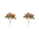 thumbnail image 1 of Yuarrent Ramo de flores rosas de seda de eucalipto artificial, flor falsa, jarrones para el hogar, decoración de habitación, naranja Naranja 2piezas, 1 of 6
