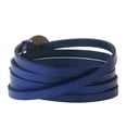 thumbnail image 3 of Brazalete de cuero Sunnimix Cinco vueltas azul para mujeres y hombres, 3 of 5