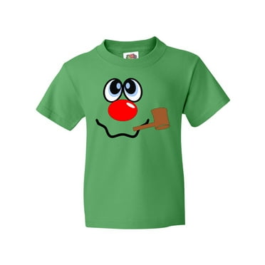 Inktastic Snowman with Red Nose and Corncob Pipe Youth T-Shirt