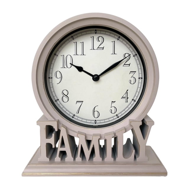 Lipstore Family Desk Clock Arabic Numerals Easy to Read Retro Minimalist Mantel Clock A