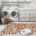 thumbnail image 5 of ODIKA 8'x10' Machine Washable Non-Slip Area Rug, Spotted Zebra Geometric High Traffic Rug, Brown, 290203, 5 of 5