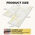 thumbnail image 2 of Gold and White Cushioned Anti Fatigue Kitchen Mat 2 Pieces Set Marble Comfort Standing Kitchen Mats for Floor Non Slip Waterproof PVC Kitchen Rugs for Sink, Laundry, Office, 17.3x 28+17.3 x 47, 2 of 6