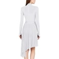 thumbnail image 2 of inlzdz Women Lyrical Dance Dress Long Sleeve Shiny Rhinestones Figure Skating Modern Dance Performance Dresses White S, 2 of 6