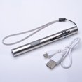 thumbnail image 2 of Paquete de 3 mini linterna LED recargable por USB, linterna resistente al agua de acero inoxidable con clip + cable USB para mecánico, enfermera, médico, 2 of 4