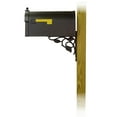thumbnail image 3 of Special Lite Products TC-FLO-FS-1015-BLK Berkshire Curbside Mailbox with Floral Front Single Mailbox Mounting Bracket - Black, 3 of 4