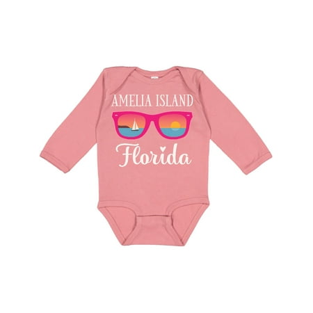 

Inktastic Amelia Island Florida Vacation Gift Baby Girl Long Sleeve Bodysuit