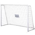 thumbnail image 1 of Soozier 6ft x 4ft Soccer Goal Net with Metal Frame, Easy Assembly, White, 1 of 10
