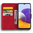 thumbnail image 3 of Dteck Magnetic Wallet Case for Samsung Galaxy A13 5G 2021,PU Leather Case Floral Pattern Embossed Purse Kickstand Flip Cover Card Holders Hand Strap for Samsung Galaxy A13 5G,Red, 3 of 4