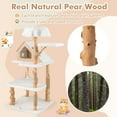 thumbnail image 4 of Costway 60" Tall Solid Wood Cat Tree with 2 Perches Condo Jute Scratching Posts Sisal Rope, 4 of 10