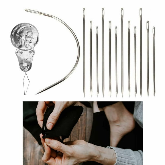 108 Pc Assorted Hand Sewing Needle Set Self Threading Thread Embroidery Threader