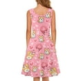 thumbnail image 3 of Renewold Corgi Dog Doughnut Tank Sundresses for Women Size M Valentine's Day Summer Flared Tank Dresses Holiday Sleeveless Elastic Waist Pleated Swing Dress, 3 of 6