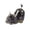 Black, variant on Little Cat Resin Figurine with Gold Flakes, Decorative Miniature Kitty Statue for Living Room, Office and Desktop Shelf Display
