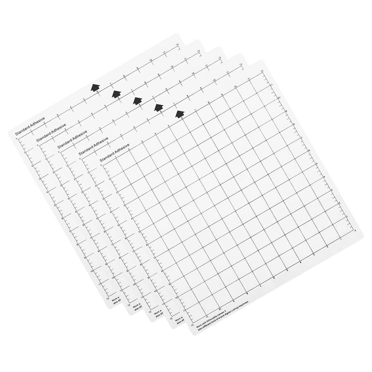 Vistreck Replacement Cutting Mat Transparent Adhesive Cricut Mat with  Measuring Grid 12 by 12-Inch for Silhouette Cameo Cricut Explore Plotter  Machine 5PCS 