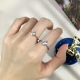 thumbnail image 1 of enjoywould Women Ring Round Cubic Zirconia Jewelry Sparkling Smooth Surface Finger Ring for Wedding, 1 of 5