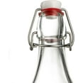 thumbnail image 3 of Clear SQUARE Swing Top Glass Bottles With Lids - 33.75 Oz - Airtight Flip Top Glass Water Bottles Great For Oil And Vinegar, Beverages, Juices, Smoothies - (2 Pack) (Not For Carbonated Beverages), 3 of 4