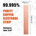 thumbnail image 2 of Paquete de 5 Láminas de Ánodo de Cobre Puro (99,995 % de Pureza) para Enchapado y Galvanoplastia, Tira de Electrodo de Cobre de 0,04 X 1 X 6 Pulgadas., 2 of 5