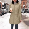 thumbnail image 5 of Womens Winter Coat Warm Hooded Parka Long Puffer Jacket Waterproof Fleece Lined Thicken Peacoat Trendy Outerwear, 5 of 7
