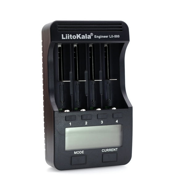 LiitoKala Lii-500 4 Fentes Smart Kit de Batterie Intelligente pour 3.7V Li-ion & 1.2V Ni-MH Batterie Rechargeable Écran LCD