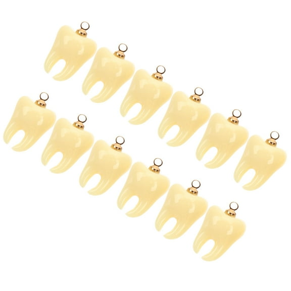 12pcs Jewelry Charms DIY Teeth Pendants Small Novelty Teeth Charms