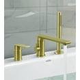 thumbnail image 1 of Robinet de Baignoire Romain Moderne avec Bec Pivotant à 360°, Robinet de Baignoire à Montage sur Terrasse avec Douchette à Main, Robinet de Remplissage de Baignoire à 3 Trous Répandu, Brut, Valve Incluse, 1 of 4