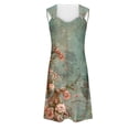 thumbnail image 4 of Teissuly Women's Casual Versatile Printed Round Neck Casual Sleeveless Suspender Dress, 4 of 5