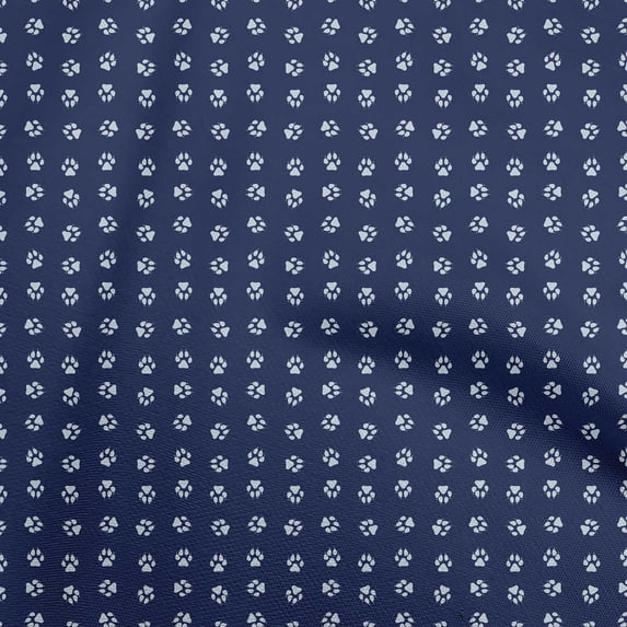 oneOone Rayon Blue Fabric Floral & Puppies Sewing Craft Projects Fabric Prints By Yard 56 Inch Wide