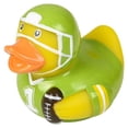 thumbnail image 3 of Patitos de goma para jugadores de fútbol (2 "") Patos de colores surtidos (rojo, verde, azul) Jugadores con cascos sosteniendo una pelota. #1 (paquete de 24), 3 of 4