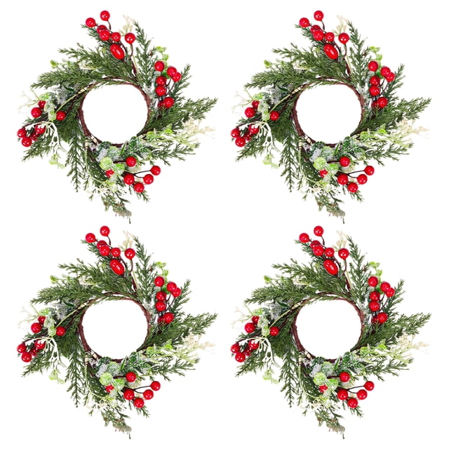 Naiovety Candelabros navideños para decoración del hogar, guirnaldas de flores y ambiente cálido en cualquier momento. es ampliamente Kits de decoración para fiestas 4 paquetes